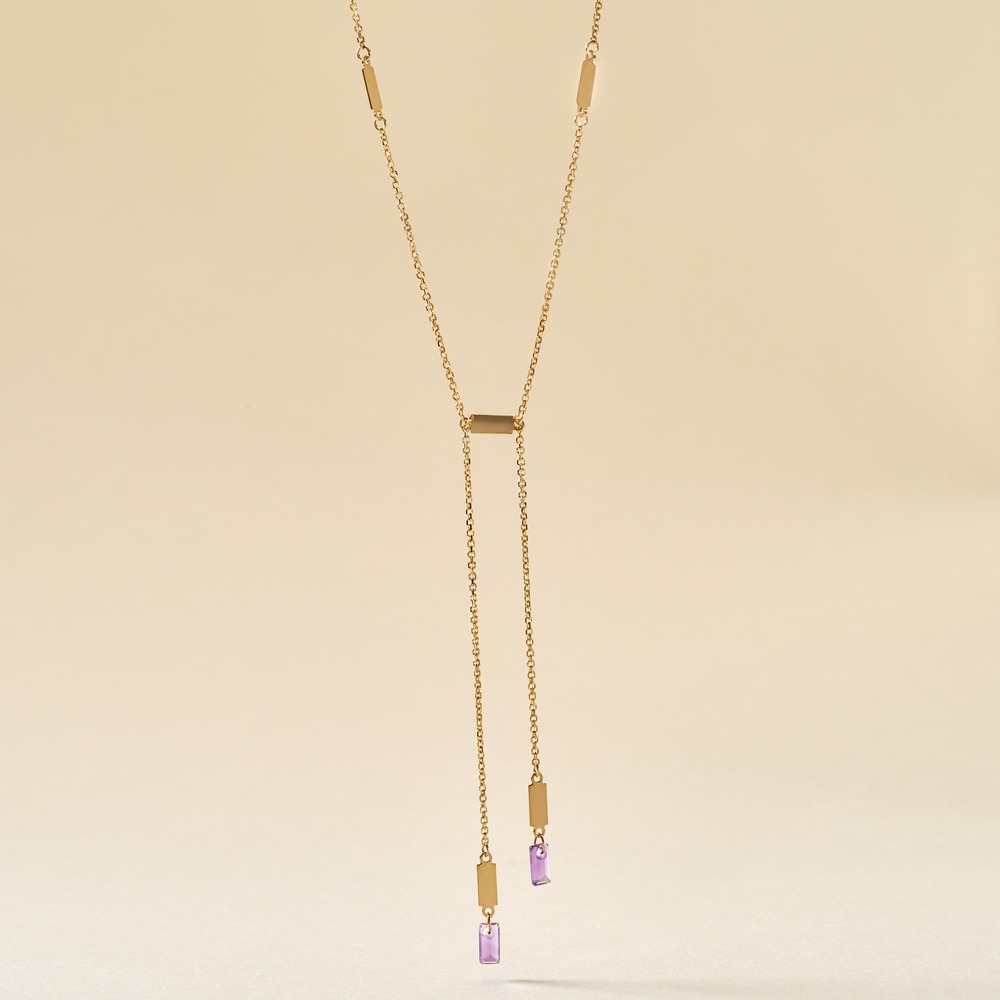 Collier Lavender Or Jaune Améthyste - Colliers Femme | Histoire d’Or